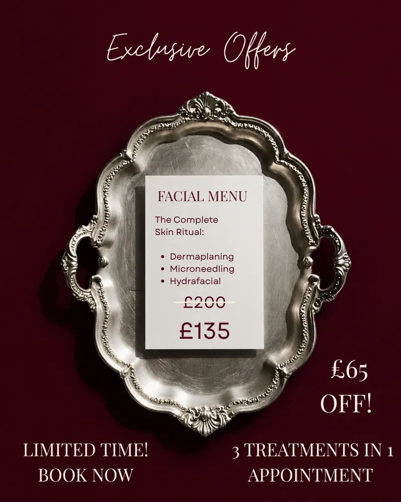 Current special offer on facial treatments at Unveil The Facial Specialist Harrow